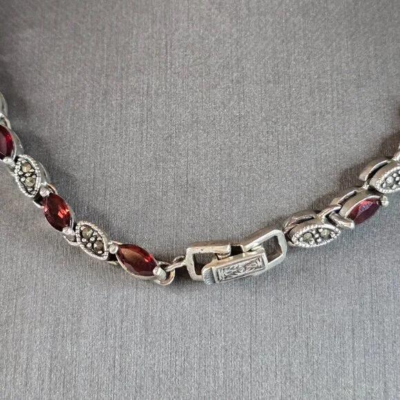 Womens Vintage Estate Sterling Silver Modernist Necklace 46.8g E7681